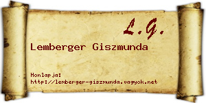 Lemberger Giszmunda névjegykártya